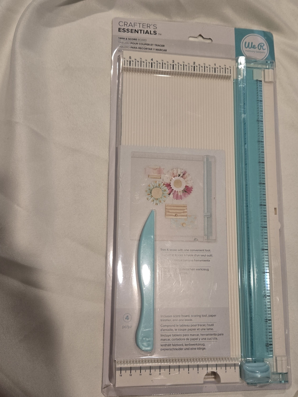 Crafter's Essentials Score & Trimmer - Aqua/White